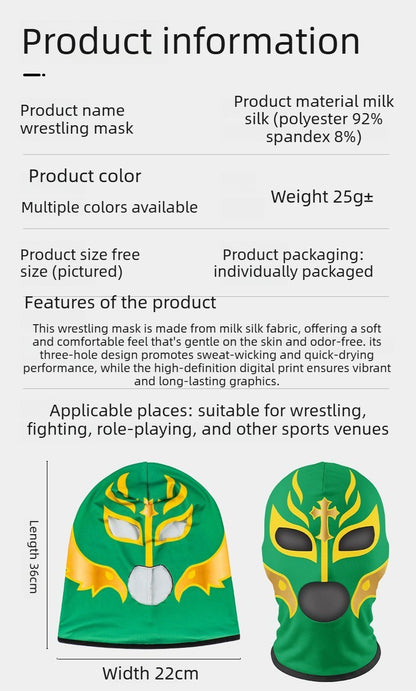 @ Mask Elastic Milk Silk Mask Lycra Fabric Print Halloween Party Dress Up Costume Party MaskBoxing Mask Wrestling