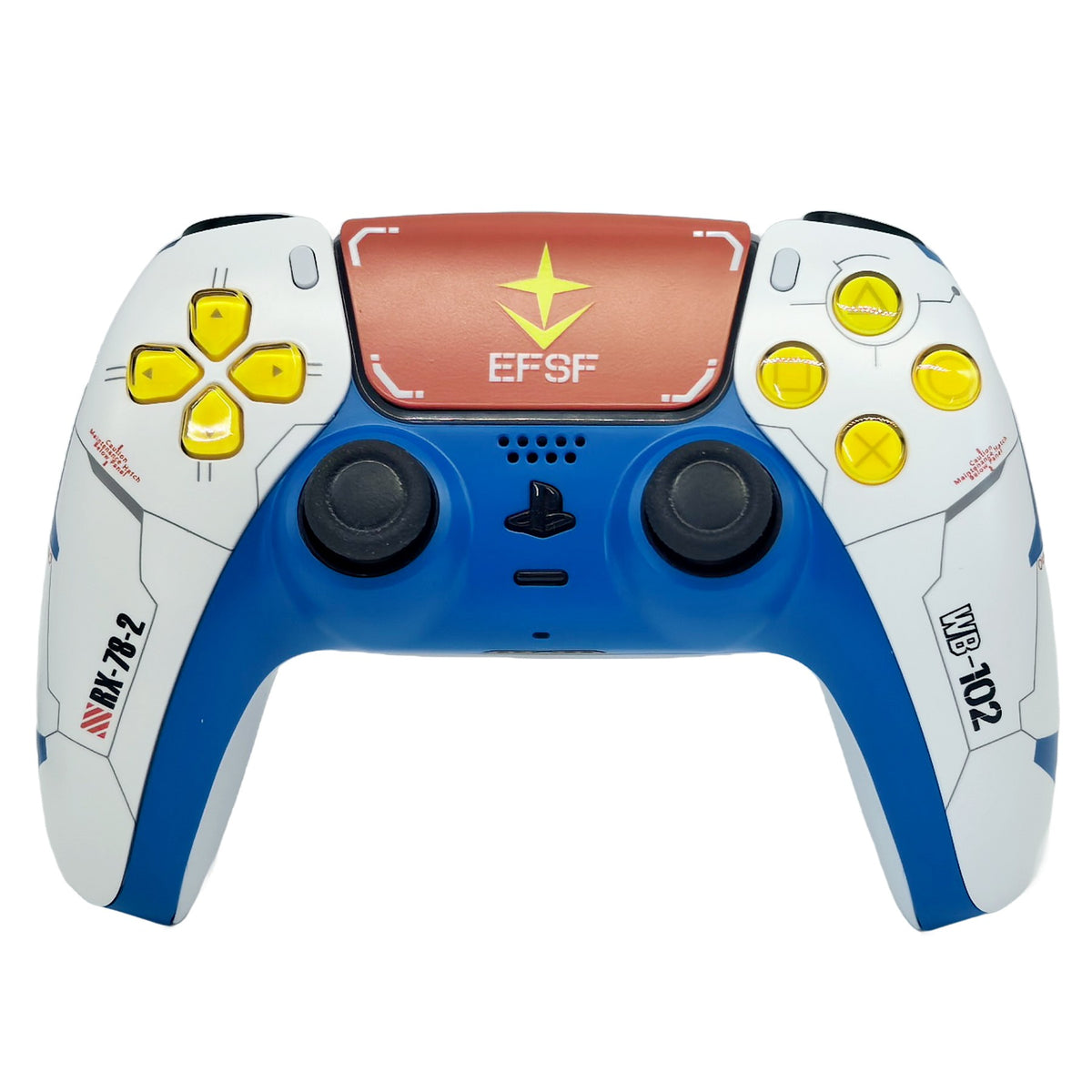 For PS5 Controller Shell, Mecha Style Custom Faceplate Cover with Touchpad for DualSense, Replacement for BDM-10/020/030/040/050