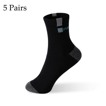 5 Pairs Size 37-43 Men Bamboo Fiber Autumn Winter Men Socks Breathable Cotton Sports Sock Breathable Deodorant Business Socks