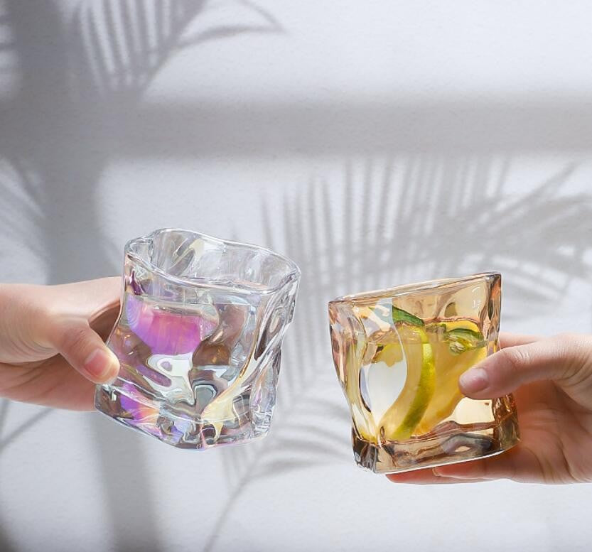Copo de uísque cinza-fumaça 190ml, copo Old Fashioned de base pesada, conjunto de presente para bar, caneca de cerveja de cristal, direto da fábrica