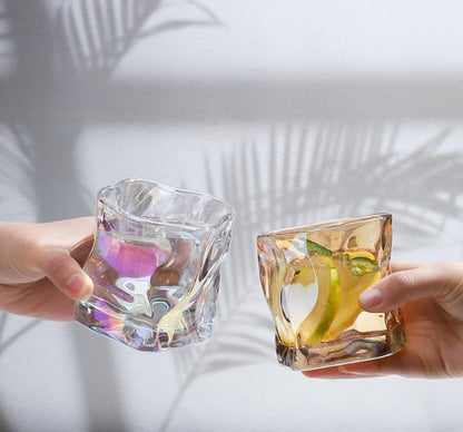 Copo de uísque cinza-fumaça 190ml, copo Old Fashioned de base pesada, conjunto de presente para bar, caneca de cerveja de cristal, direto da fábrica