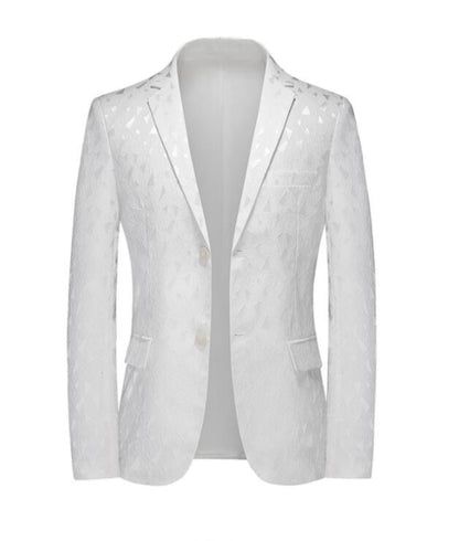 Classic Black Jacquard Suit Male Business Casual Coat Size 6XL-S Fashion Men Wedding Party Tuxedo Dress Blazers Slim Fit Tops