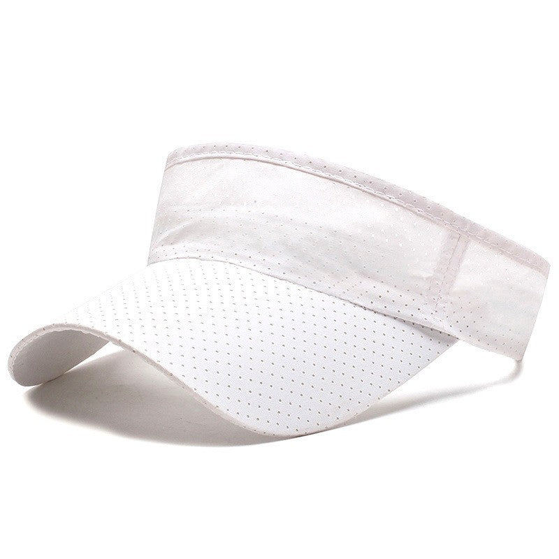 Chapéus de sol de verão respiráveis, masculinos e femininos, com viseira ajustável, proteção UV, parte superior vazia, sólida, para esportes, tênis, corrida, boné de proteção solar