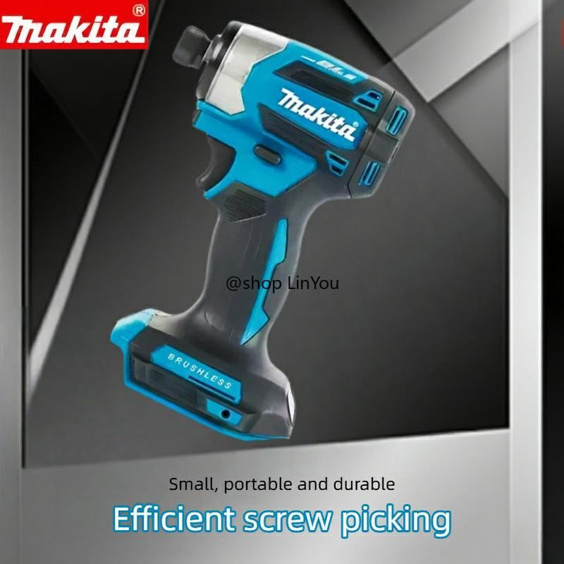 Parafusadeira de Impacto Sem Fio Makita 18V LXT DTD173 Motor Brushless Furadeira Elétrica Parafusadeira Madeira/Parafuso Modo T1/T2 Luz LED Dupla 180 N·m