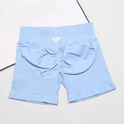 Women's High-quality Sports Elastic Fitness Shorts Peach Belly Yoga Training Running Tight Yoga Shorts