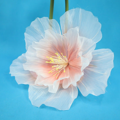 30/40/50cm Artificial Peach Blossoms Giant Gauze 3D Fluffy Petals Large Flower Head Floor Display Wedding Landscaping