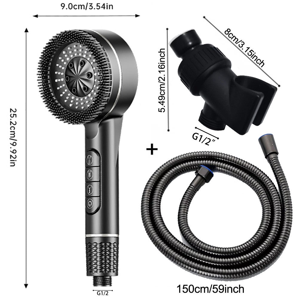 Shower Head High Pressure Doubled Filtration Multi-function Water Outlet Modes Silicone Shower for Bathroom Accessories