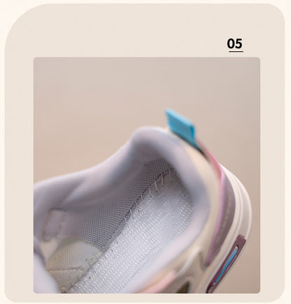 PU Leather Sport Shoes For Children 2025 Trend Fashion Teenager Girl's Sneakers Anti-slippery Kid's Tennis Shoes Running Shoes