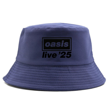 OASIS New 2025 Printed Cotton Bucket Hat Men Women Party Music Outdoor Fashion Panama Fisherman Hat Sun Beach Hat Wholesale