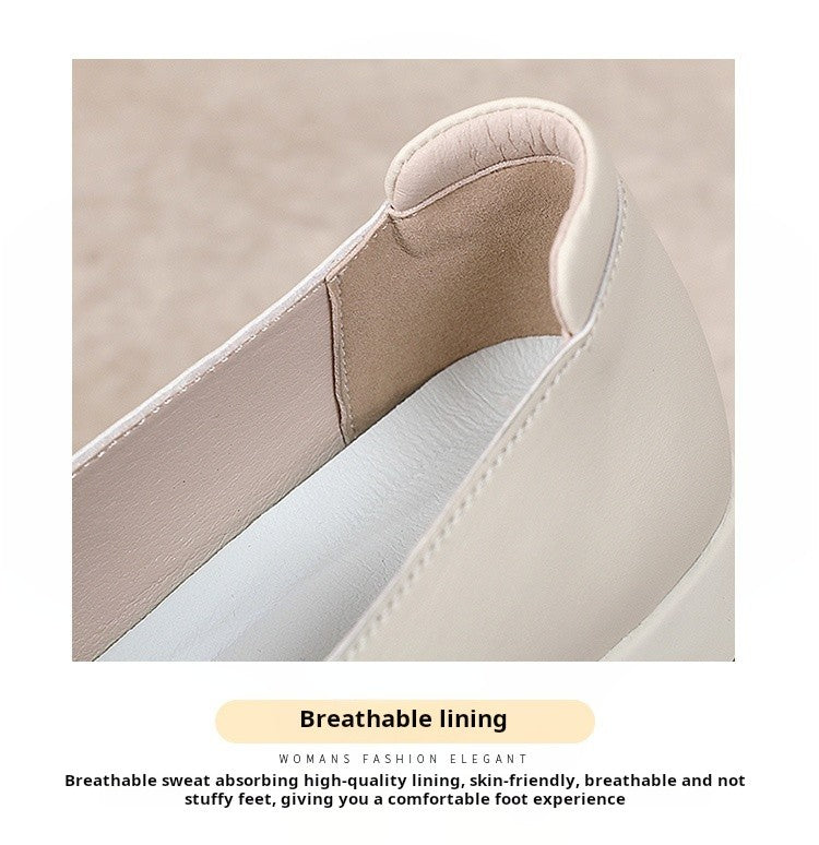 Genuine Leather Women Flats Fashion Casual Women Shoe Moccasins Shoes Woman Slip on Flat Shoes Black Ladies Shoes Plus Size