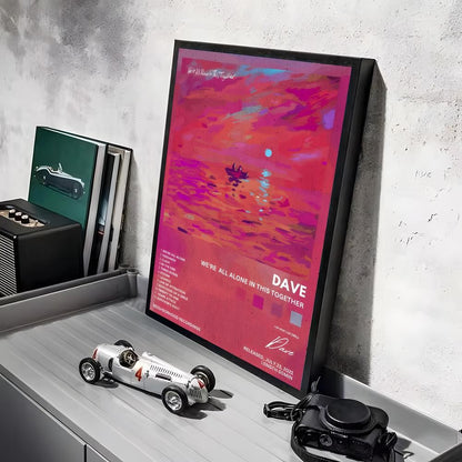 Rap D_Dave Album Painting Calligraphy Linen Canvas Poster Wall Prints for Living Room Bedroom Office Home Decoration