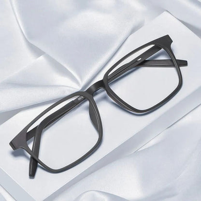 Blue Light Blocking Reading Glasses Men Women Ultralight TR90 Titanium Alloy Optical Frame Eyeglasses Square Eyewear