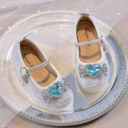 Fashion Elegant Soft Sole Anti-slippery Versatile Dress Leather Shoe for Party Autumn New Children Princess Shoes for Girls