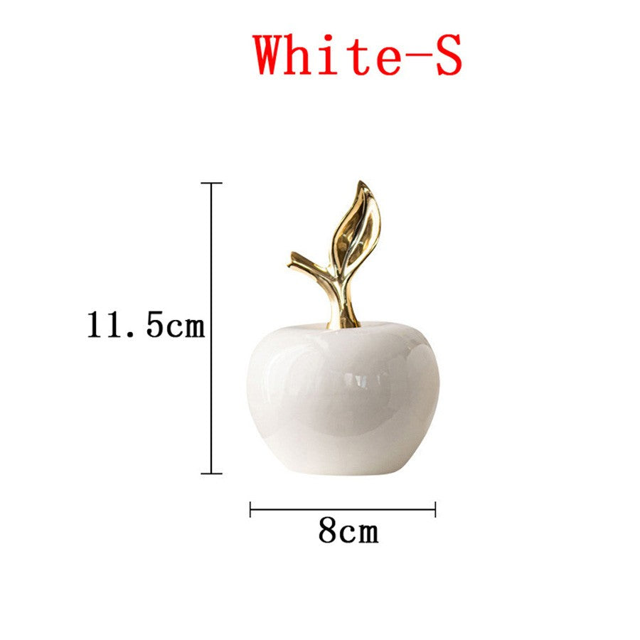 Estatueta de Cerâmica Estilo Europeu Clássico para Decoração de Mesa, Artesanato, Ornamentos de Frutas Fofos e Engraçados para o Natal, Casa e Quarto, Estátuas e Esculturas