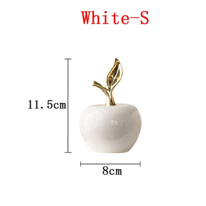 Estatueta de Cerâmica Estilo Europeu Clássico para Decoração de Mesa, Artesanato, Ornamentos de Frutas Fofos e Engraçados para o Natal, Casa e Quarto, Estátuas e Esculturas