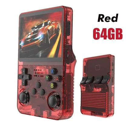 R36S Original Retro Handheld Game Player Arkos System 3.5" IPS Screen Portable 64/128GB Hall Effect Emulator Wireless Gamepad