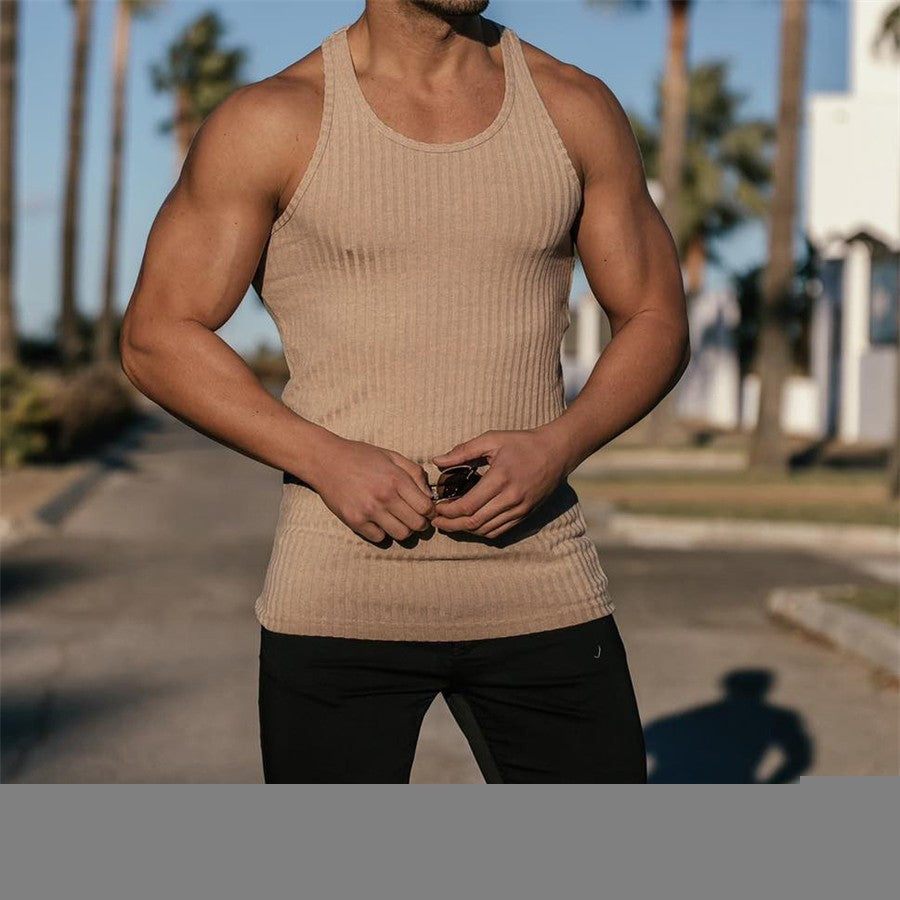 2024 new Men fitness gym Tank top men Fitness sleeveless shirt Male black breathable Sports vest Undershirt Gyms Running vest