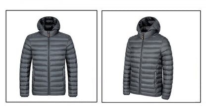 2025 New Men's Lightweight Cotton Jacket for Autumn and Winter - Multiple Colors, Stand-Up Collar & Hooded Design