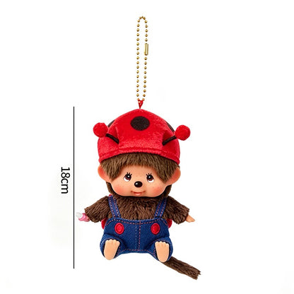 Kawaii Monchichi Doll Figure Keychain Furry Chimutan Monchhichi Figurines Hanger Pendant Bags Charm Accessories Small Gift