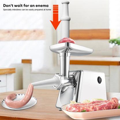 Moedor de Carne, Enchedor de Linguiça, Moedor de Carne Elétrico Enchedor de Linguiça para Cozinha Doméstica e Uso Comercial