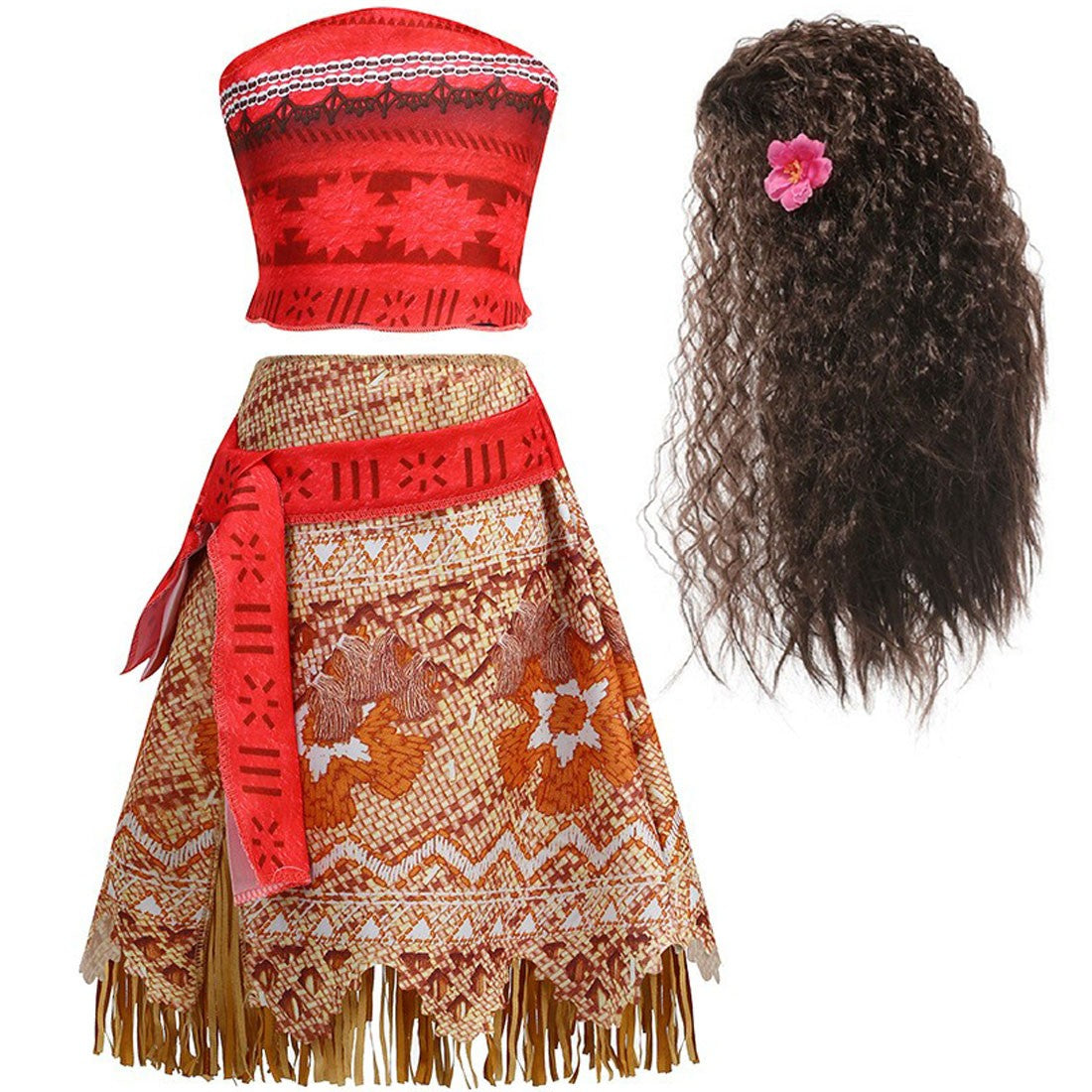 Disney NEW Moana Episode 2 Movie Costume Princess Vaiana Role Play Dress Girls Carnival Outfit Toddler Polynesian Beach Dress
