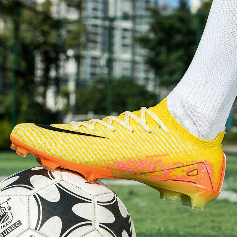 New Men Football Boots Cleats Long Spikes Outdoor Sport Soccer Shoes Adult Training Boys Non Slip Breathable Match Comfortable