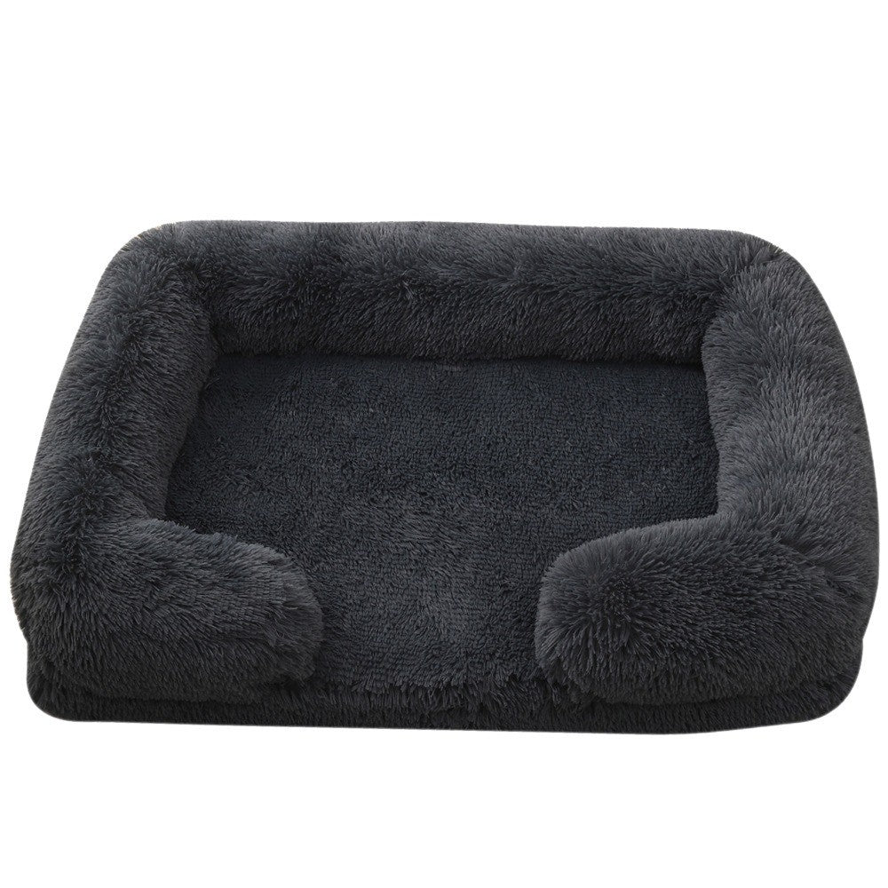 Ninho de Animais de Estimação Circular Longo de Pelúcia de Inverno, Cama para Cachorro, Cama para Gato, Almofada Macia para Animais de Estimação, Suprimentos para Animais de Estimação