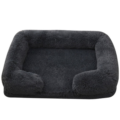 Ninho de Animais de Estimação Circular Longo de Pelúcia de Inverno, Cama para Cachorro, Cama para Gato, Almofada Macia para Animais de Estimação, Suprimentos para Animais de Estimação