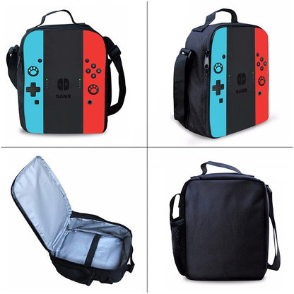 Mochila escolar estampada com console de videogame criativo 3 peças/conjunto mochilas para meninos adolescentes meninas Nylon à prova d'água bolsas escolares para livros