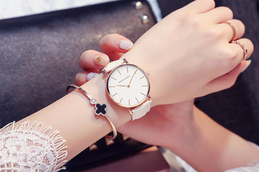 Hannah Martin Brand Japan Quartz Movement Women Fashion Watch Leather Strap Lady Wristwatches Waterproof Clock relogio feminino