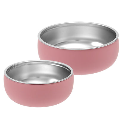 Color Kids 2PCS Stainless Steel Bowl Tableware Set For Baby Feeding Detachable Silicone Food Dish Plate BPA Free Kids Dinnerware