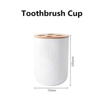 1x Acessórios de Banheiro Saboneteira Garrafa para Louça Lixeira de Banheiro Porta-Escova de Dentes Copo Suporte para Loção Escova Sanitária