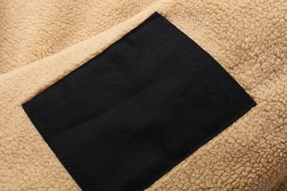 New Winter Men's Bomber Jacket High-quality Plush Thicken Wool Cargo Jackets Lapel Button-up Thick Warm Coat for Men Outwear 5XL