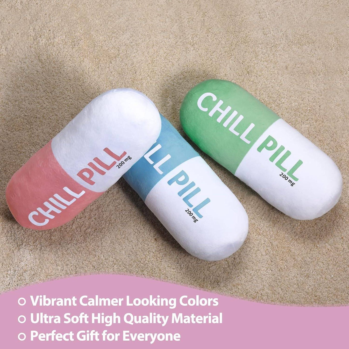 1pc Chill Pill Pillow - Pink Cute Trendy Room DecorAesthetic Throw Pillows.College Dorm Teenager Y2KTeacher Doctor Nurse LawyerS