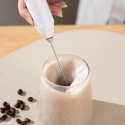 Handheld milk frother, 3-speed electric egg beater, charging portable beverage jam milk coffee machine, household kitchen mixer