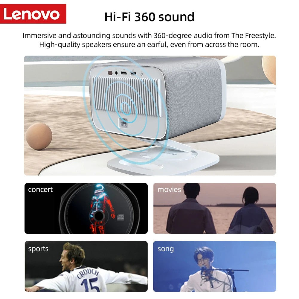 Lenovo Xiaoxin 100P Projector 1140ANSI Ultra HD LED Video Movie Home Theater Outdoor Portable Beam Projector PK hy300 Proyector
