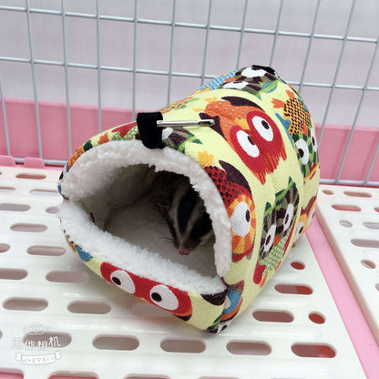 Ninho de Hamster Bolsa de Mel Esquilo Ramo de Flor Brilhante Porquinho-da-índia Porco-da-holanda Gato Longo Suprimentos de Aquecimento de Inverno para Animais de Estimação Gaiolas de Algodão