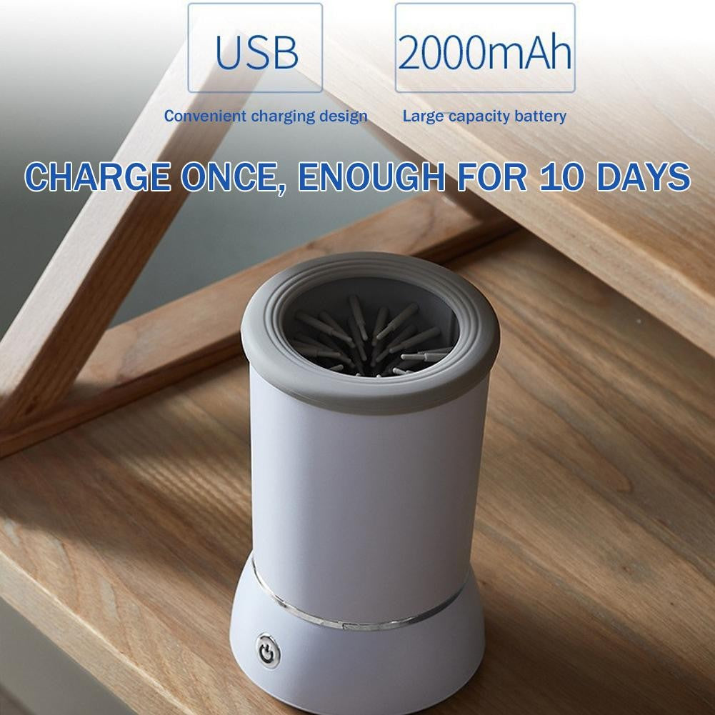 Lavador Portátil de Patas para Cães Limpador Automático de Patas de Animais de Estimação Massageador Elétrico de Patas Recarregável USB Projetado para Cães e Gatos Pequenos a Médios