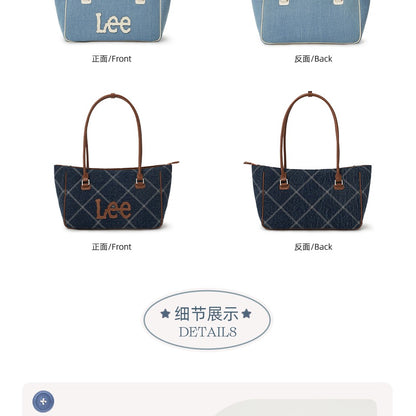 LEE Women Crossbody Shoulder Bag Double-strand Arched Handle Design Daily Travel Shopping Bag Stylish College Student Tote Bag