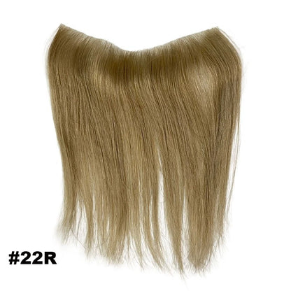 Prótese Capilar Masculina Frontal Fina de PU, com linha do cabelo natural, estilo V, em cabelo humano loiro, sistema de substituição capilar para homens
