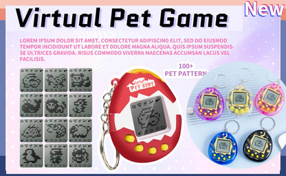 6-48PCS Virtual Pet Keychain Digital Pet Electronic Handheld Game Video Game Party Birthday Nostalgic 90s