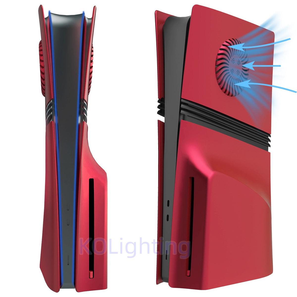 High Strength ABS Pro Cooling Vent Faceplate for PlayStation5 Pro Disc Console Replacement Matte Vented Shell for PS5 Pro Disc