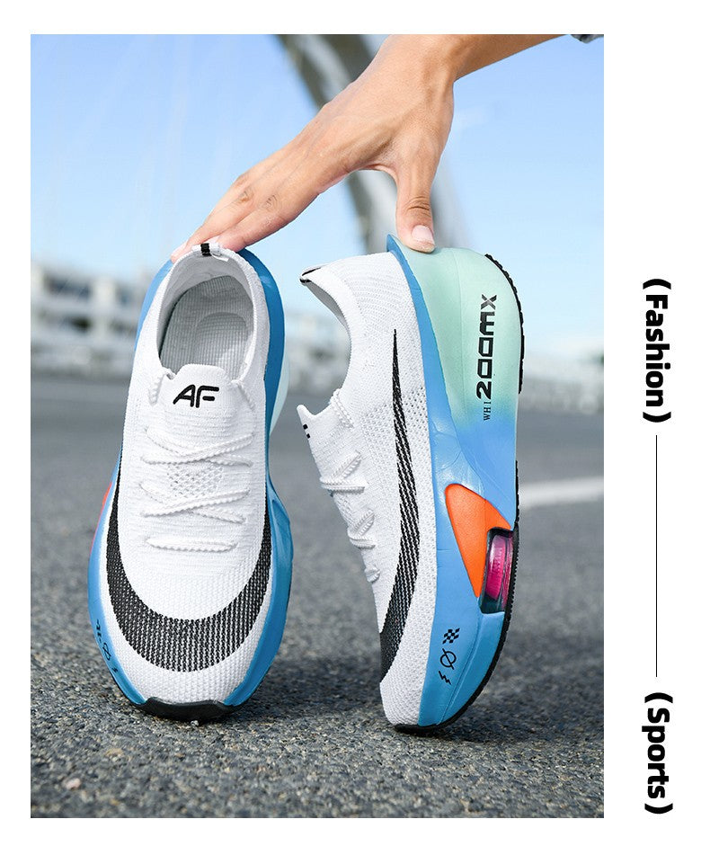 Tênis Esportivo Masculino de Corrida Maratona Amortecimento a Ar Placa de Carbono Respirável Leve Feminino Confortável Atlético Caminhada Corrida