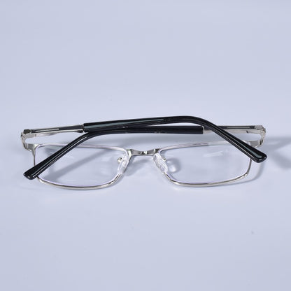 Anti Blue Light Men Reading Glasses Metal Full Frame Business Eyeglasses For Men Square Double Color Reading Eyewear +100+150