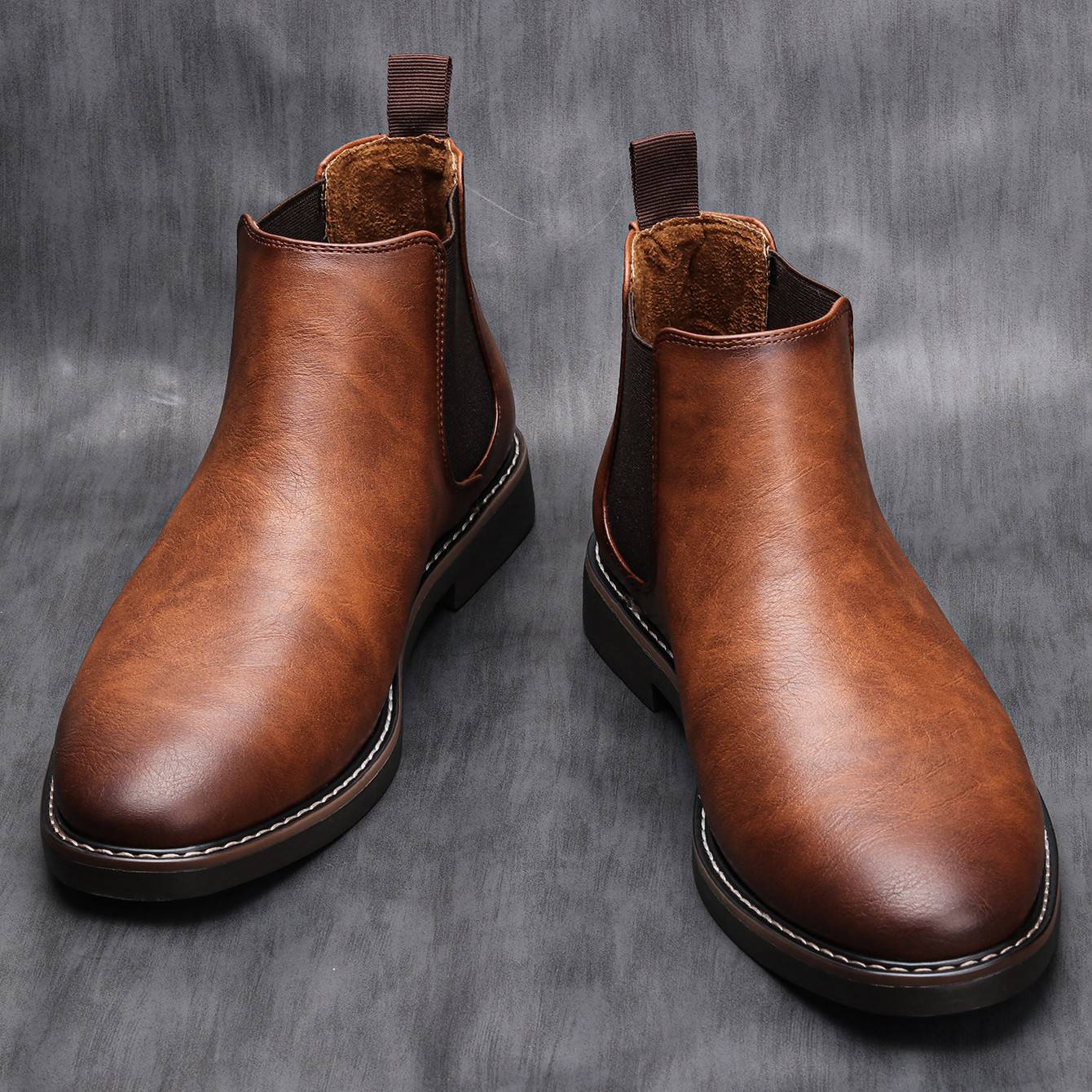 40~46 Botas Masculinas Chelsea Boots Marca Retrô Confortável Moda Masculina