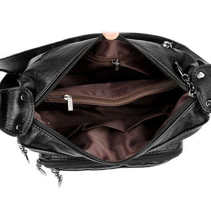 Top Quality Pu Leather Female Crossbody Multiple Pockets Bag Elegant Shoulder Bags for Women Casual Purses and Handbags Sac 2026