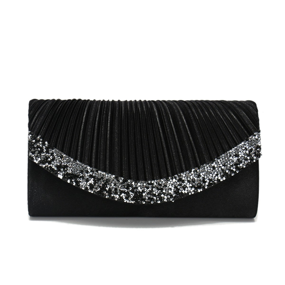 Glitter Envelope Desing Women Evening Bags Satin Shoulder Chain Handbags Rhinestones Luxury Prom Banquet Purse