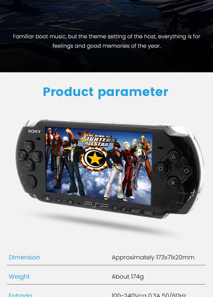 Original Sony PSP 3000 Handheld Game Console PlayStation Portable PSP-3006 Arcade Game Console Holiday Gift with Free Games