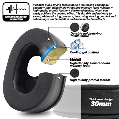 Earphone pads For REDRAGON H510 710 ZEUS-X RGB replacement Earpads headphones Earmuffs Soft cloth Memory Covers Sponge  Protein