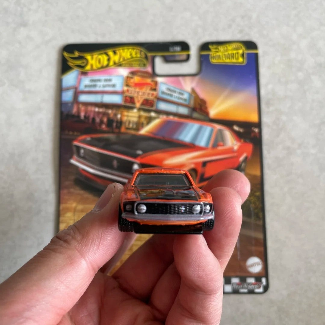 Hot Wheels Premium Boulevard 1:64 Die-Cast 69 Ford Mustang Boss 302 Collectible Alloy Vehicle Model Car Toy Gift for Adults Fans